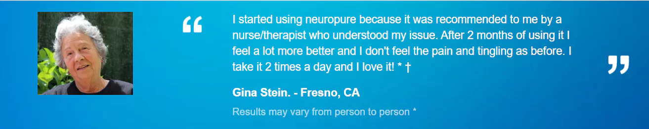 Testimonial from an elderly woman who uses NeuroPure.