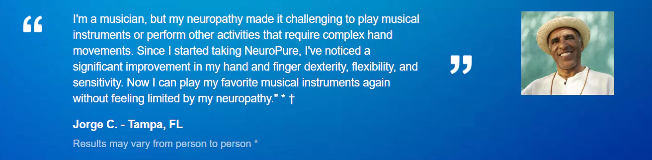 Testimonial from an elderly man who uses NeuroPure