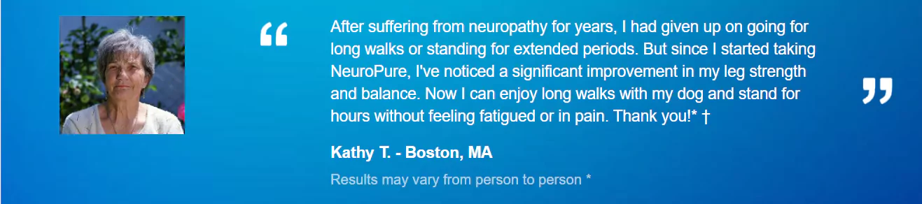 Testimonial from an elderly woman who uses NeuroPure.